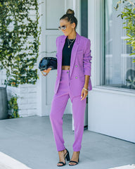 Long Shot Pocketed High Rise Trousers - Lilac