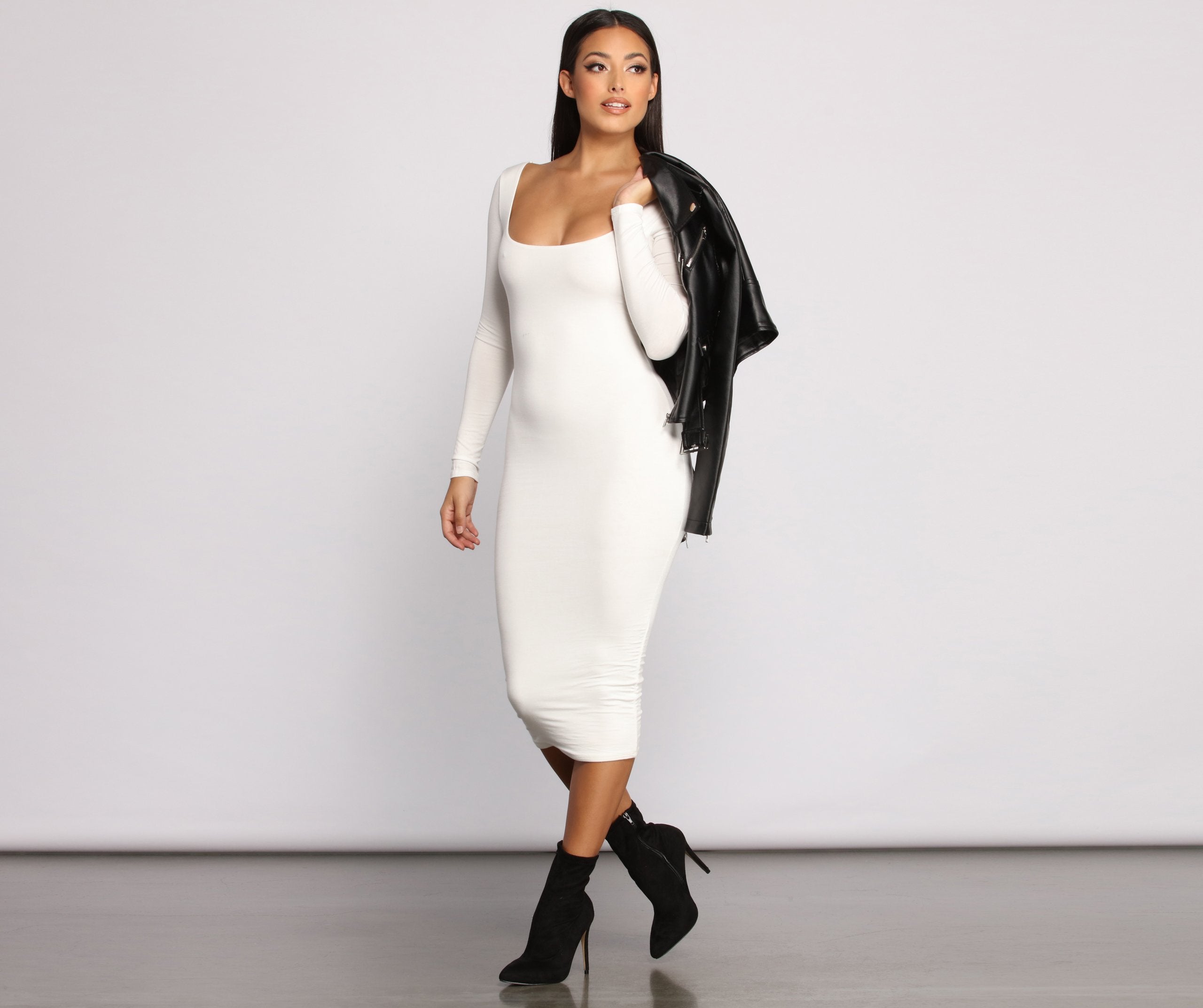 Lovin' Knit Basic Midi Dress