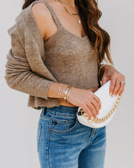 Margaret Cropped Knit Sweater Tank