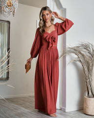 Meriah Wide Leg Pants - Clay