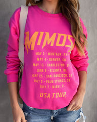 Mimosa Usa Tour Sweatshirt - Hot Pink