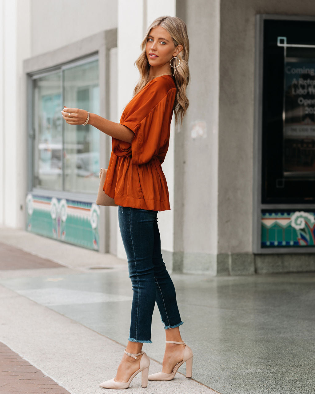 Mon Amour Kimono Top - Rust