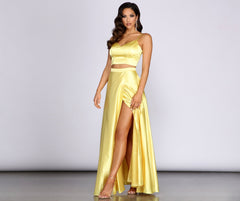 Naomi Satin Two Piece Dress