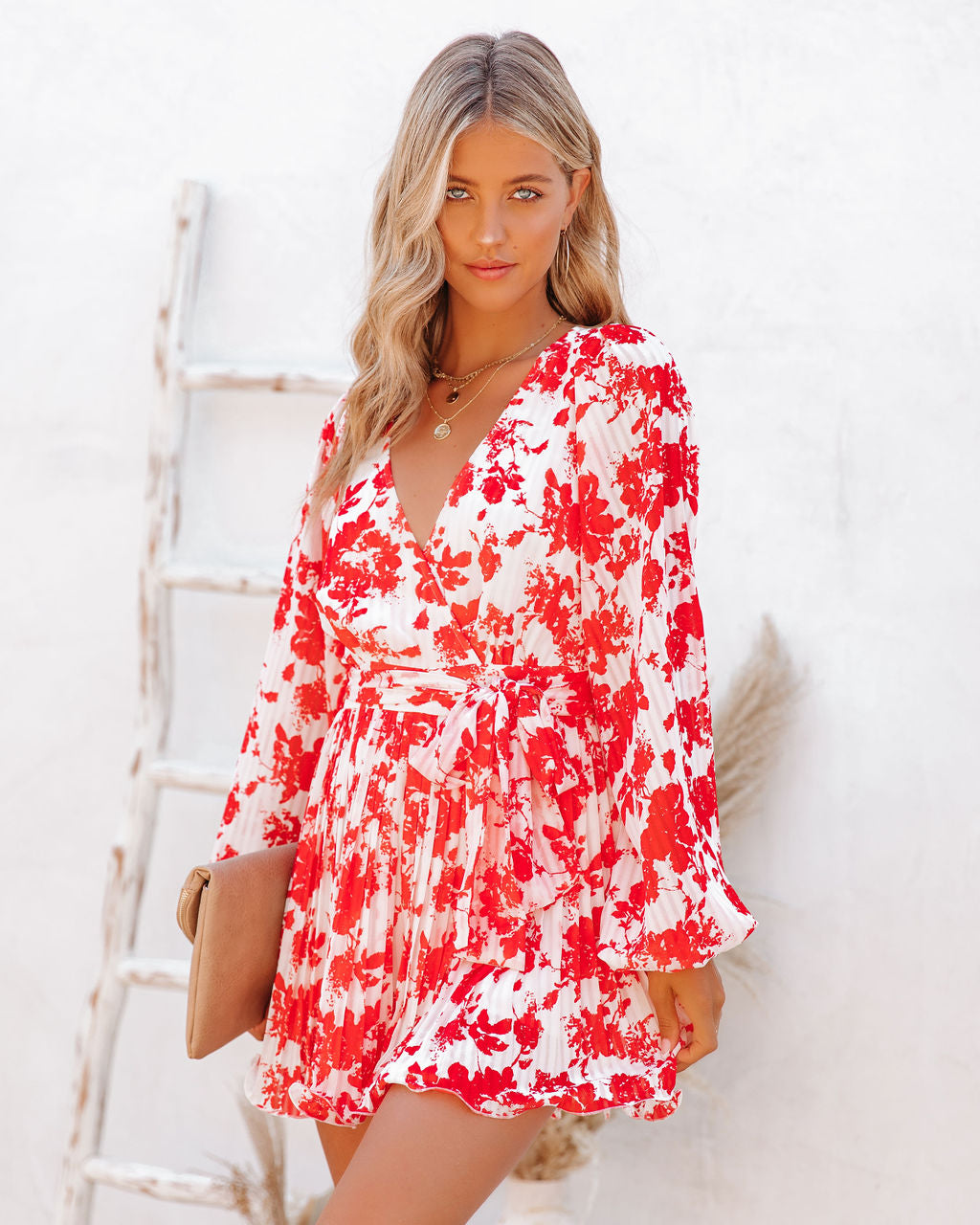 No Matter What Floral Pleated Romper