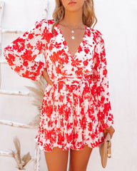 No Matter What Floral Pleated Romper