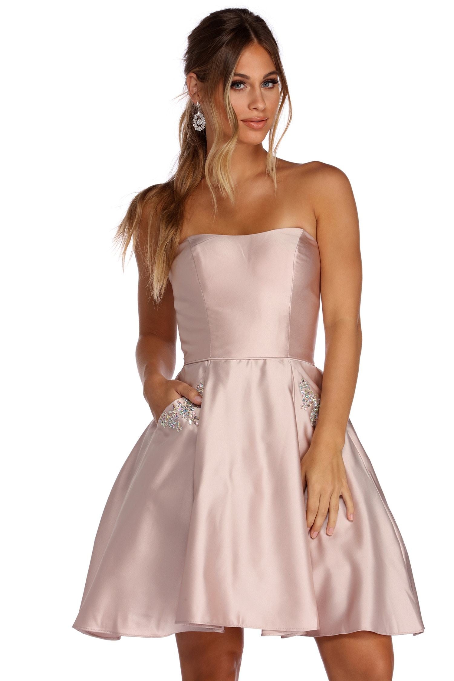 Noelle Formal Satin Party Dress