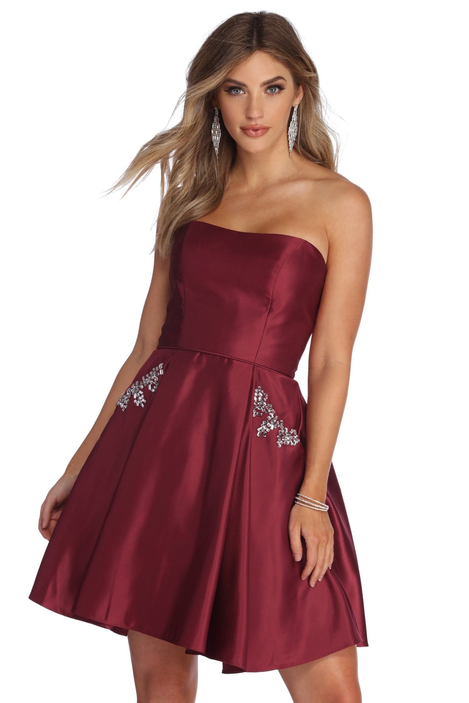 Noelle Formal Satin Party Dress