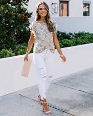 Ophelia Floral Flutter Blouse