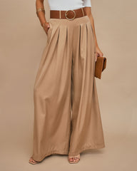 PREORDER - Taylor Belted Pocketed Pants - Khaki