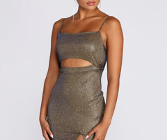 Party With Me Glitter Mini Dress