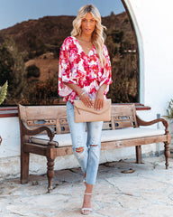 Perfect Poetry Floral Peplum Blouse