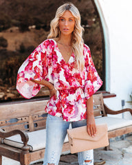 Perfect Poetry Floral Peplum Blouse