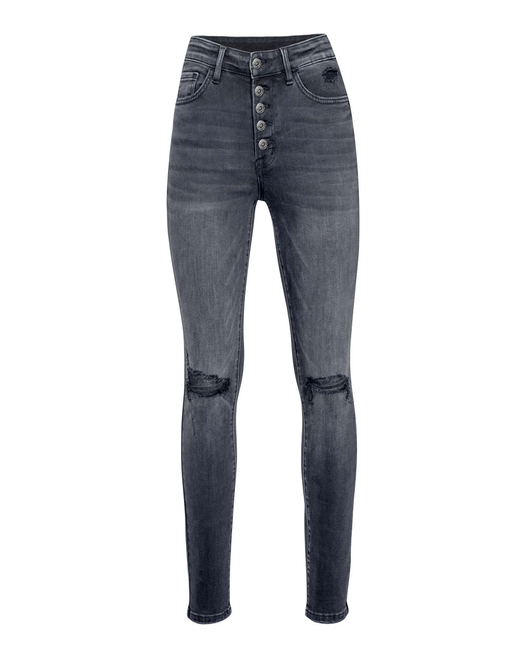 Periodic High Rise Distressed Skinny