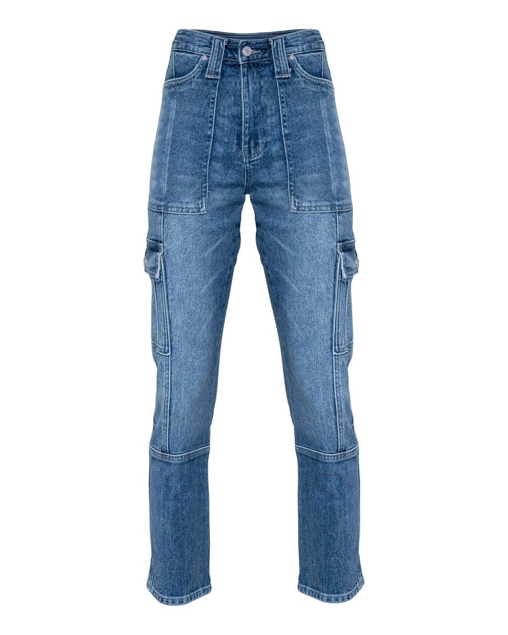 Pippa High Rise Slim Straight Cargo Denim