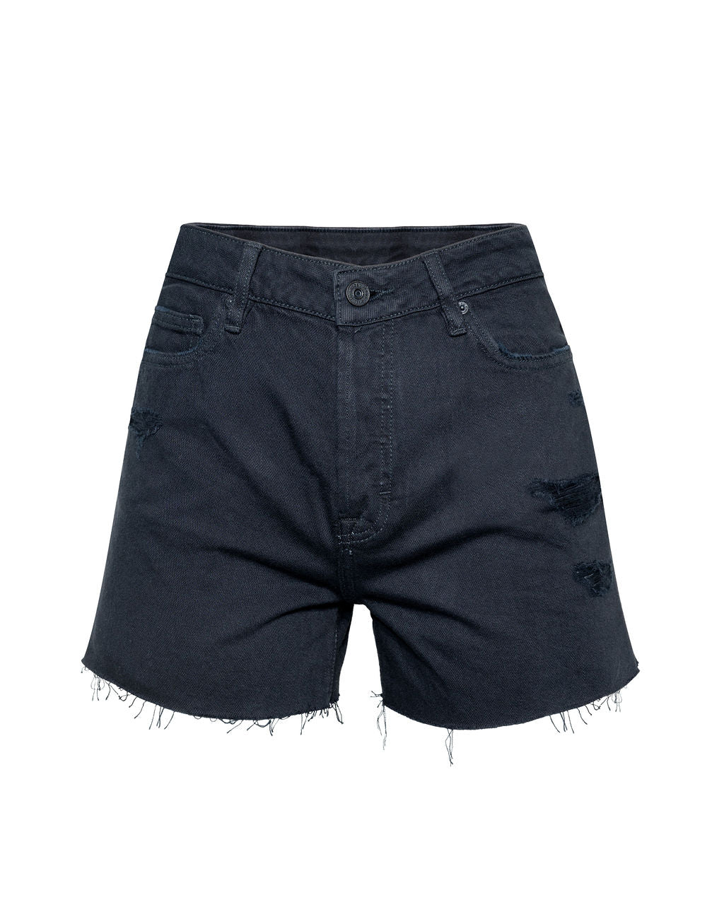 Pixie High Rise Distressed Denim Shorts