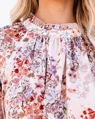 Plenty Of Love Floral Ruffle Sleeve Blouse