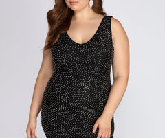 Plus Allegra Studded Cocktail Dress