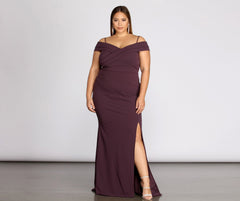 Plus Aurora Formal High Slit Mermaid Dress