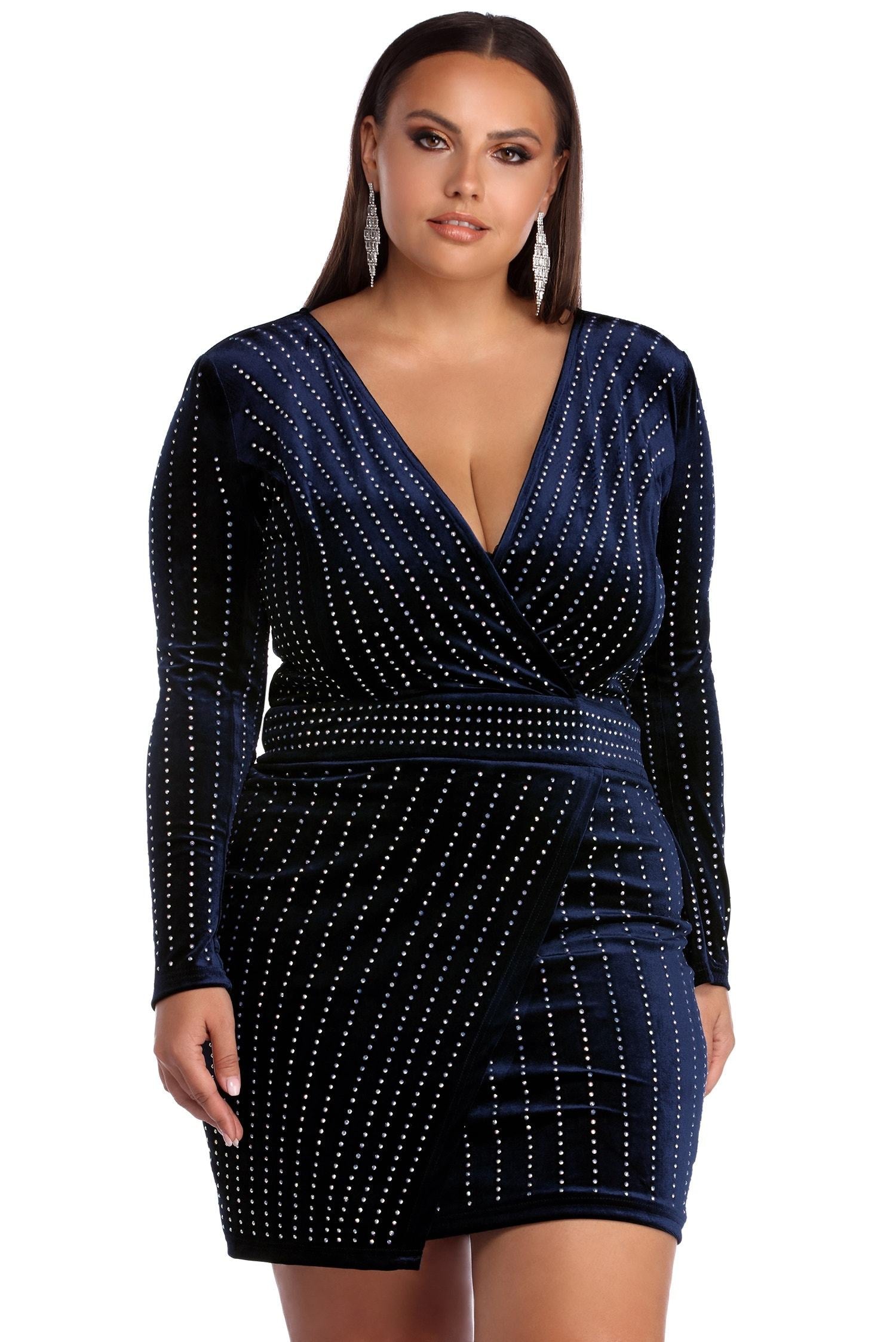 Plus Cassie Velvet Wrap Dress