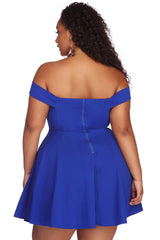 Plus Charming Sweetheart Skater Dress