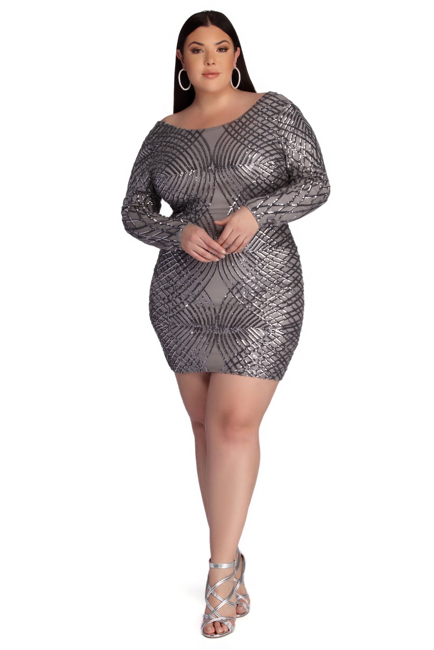 Plus Elysse Steal The Show Sequin Dress