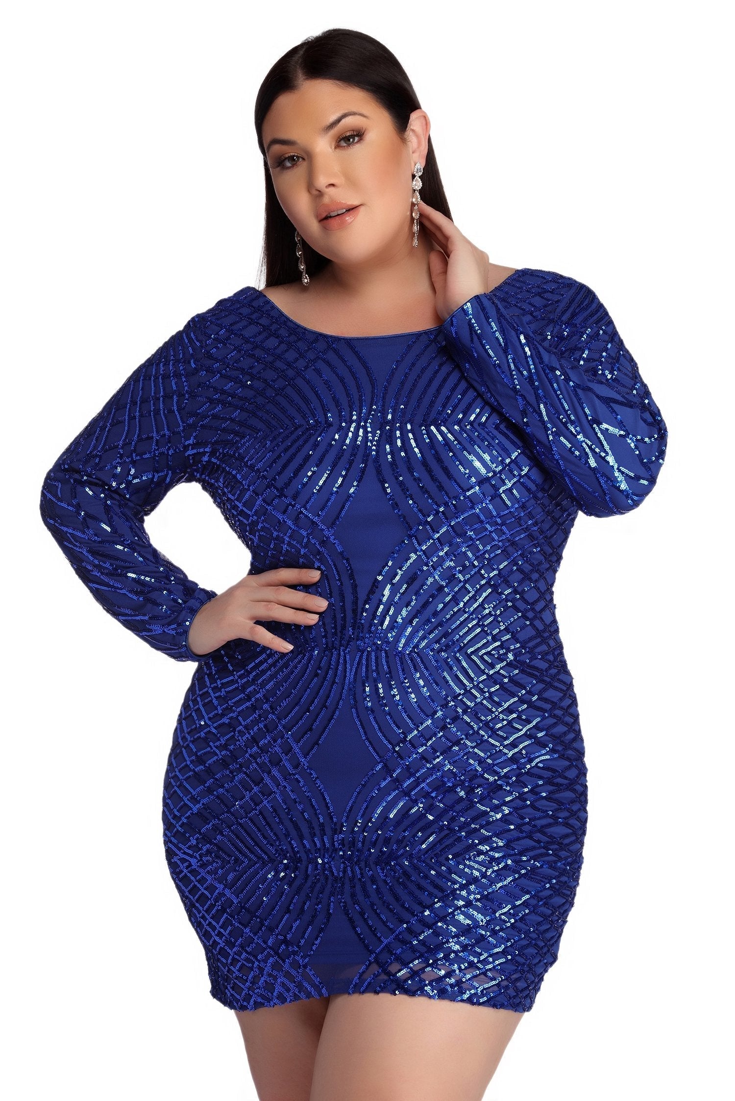 Plus Elysse Steal The Show Sequin Dress