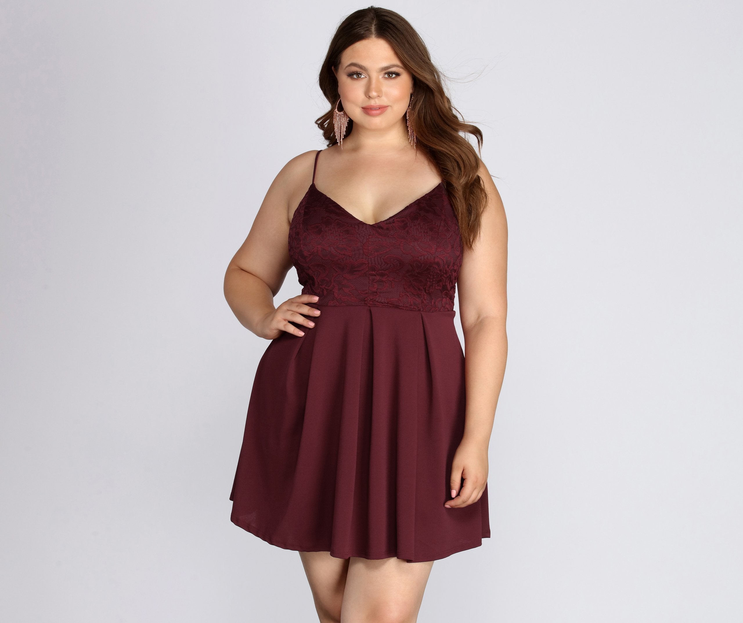 Plus Lace Appeal Skater Dress