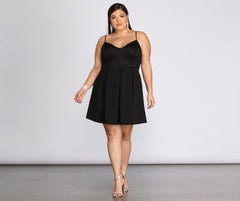 Plus Lace Appeal Skater Dress