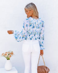 Ponce Floral Pleated Blouse