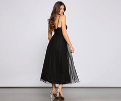 Poppy Formal Scalloped Lace A-Line Dress