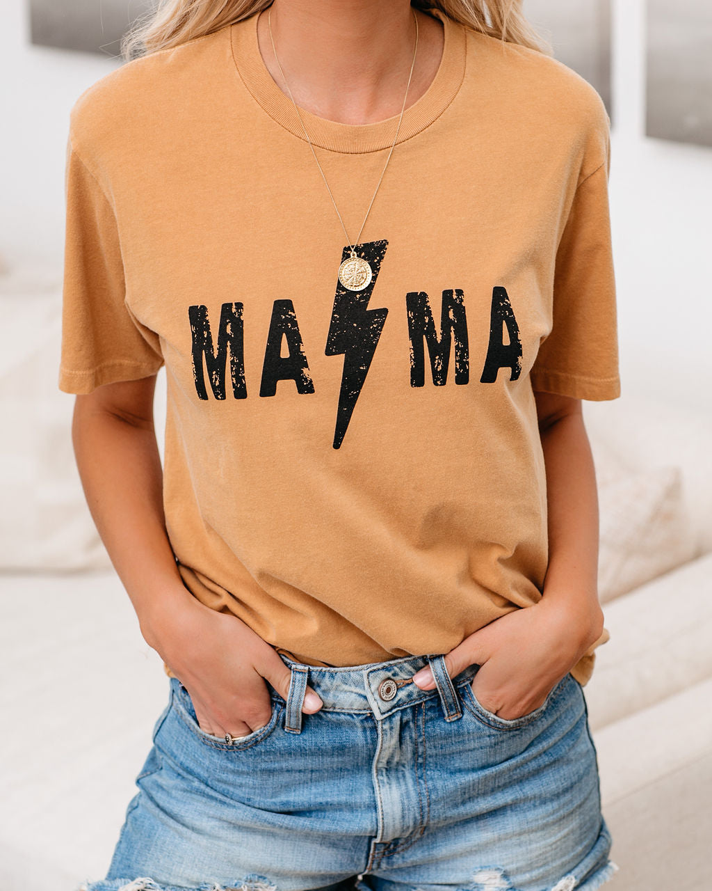 Power Of A Mama Cotton Bolt Tee