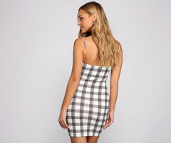 Preppy And Trendy Plaid Mini Dress