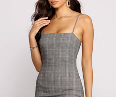 Pretty In Plaid Woven Mini Dress