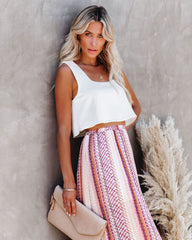 Pure Bliss Square Neck Crop Top - White