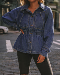 Ralph Elastic Waist Denim Jacket