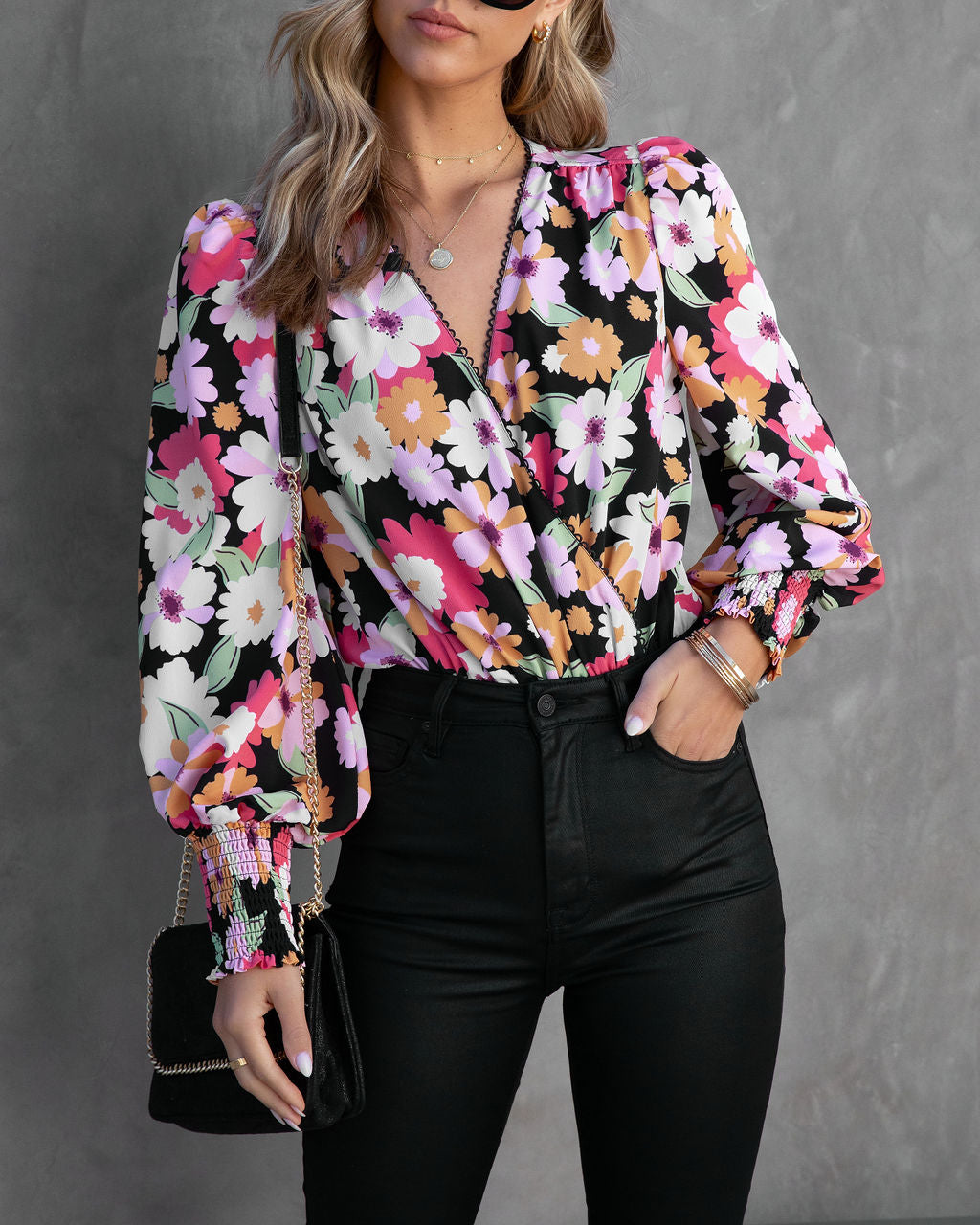 Rayna Floral Puff Sleeve Bodysuit