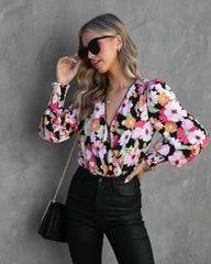 Rayna Floral Puff Sleeve Bodysuit