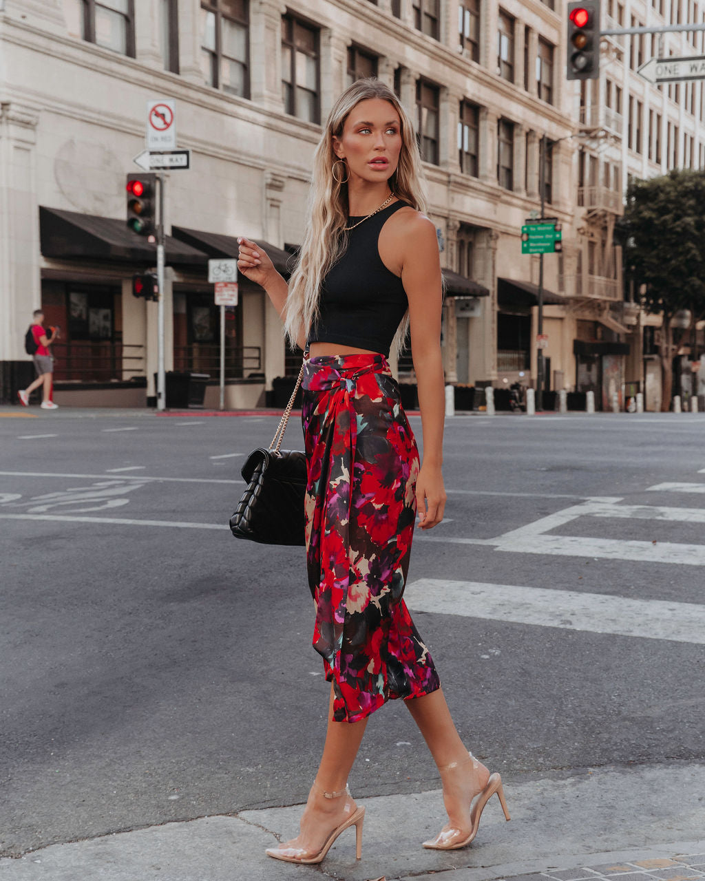 Rayne Floral Wrap Midi Skirt