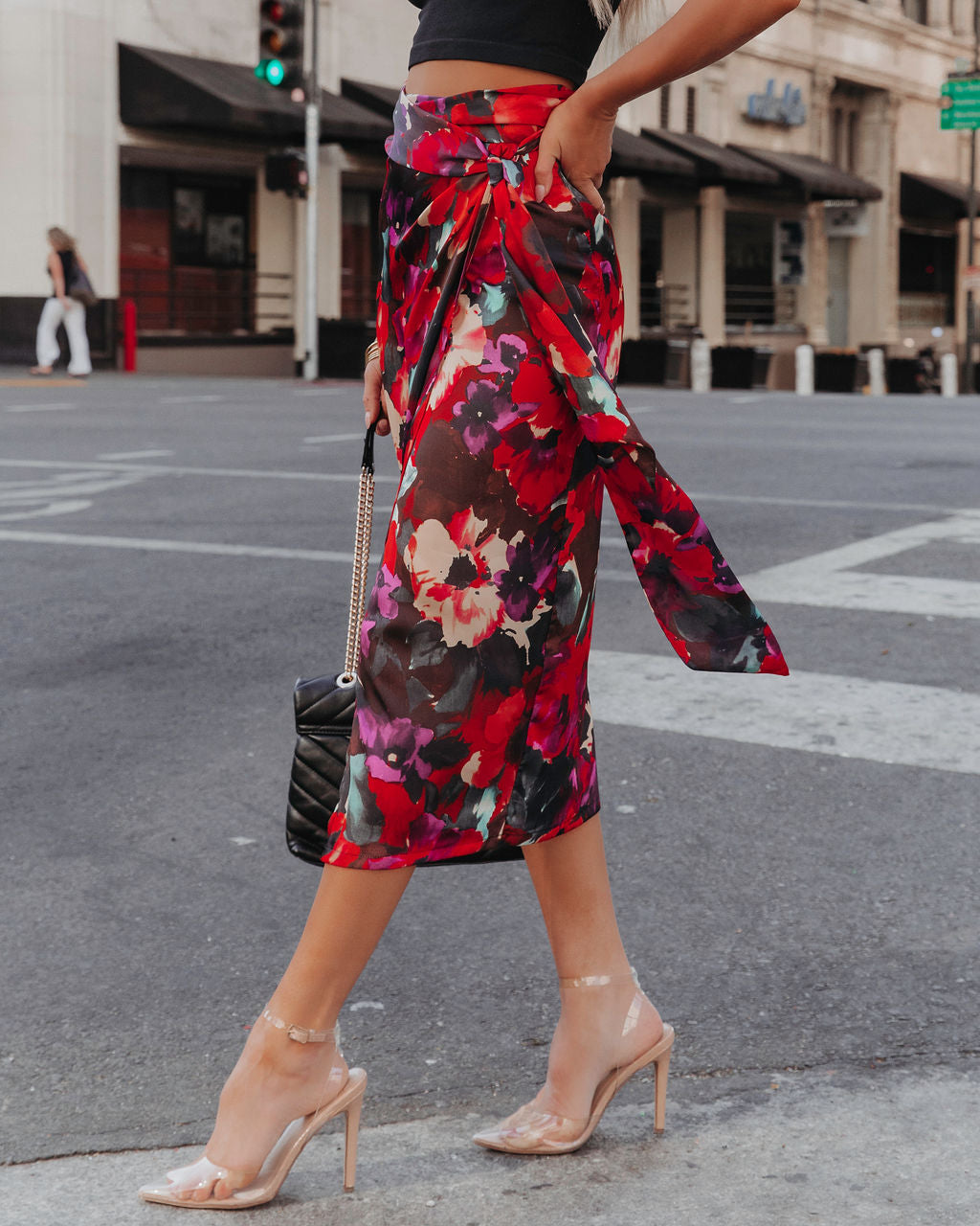 Rayne Floral Wrap Midi Skirt