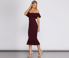 Ready And Ruffled Midi Dress