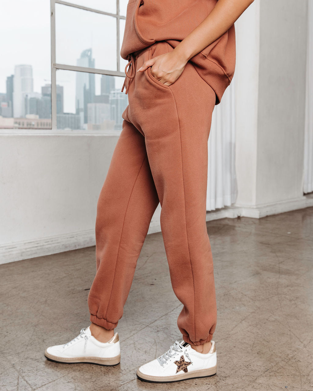 Ready Or Not Pocketed Jogger Pants - Latte