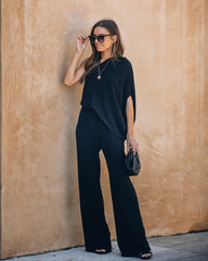 Recipe For Success One Shoulder Jumpsuit - Black