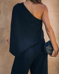 Recipe For Success One Shoulder Jumpsuit - Black