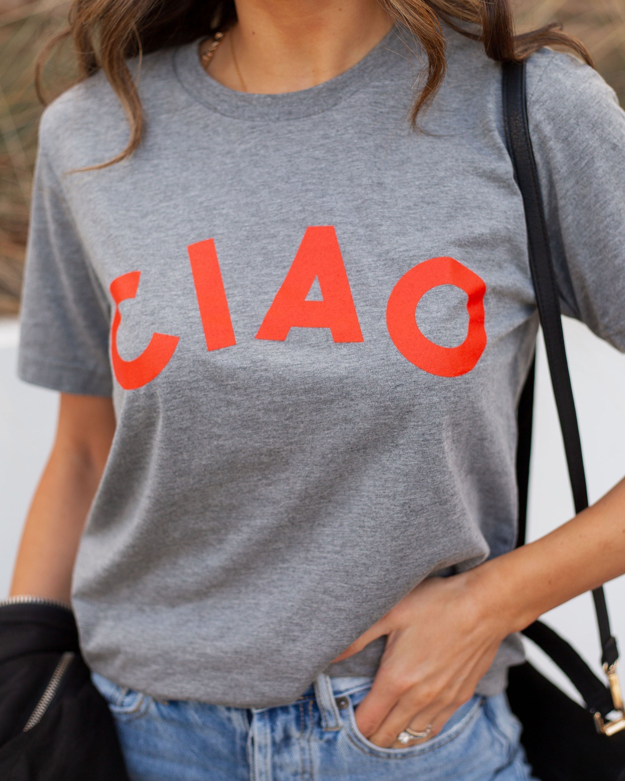 Red Ciao Cotton Blend Tee