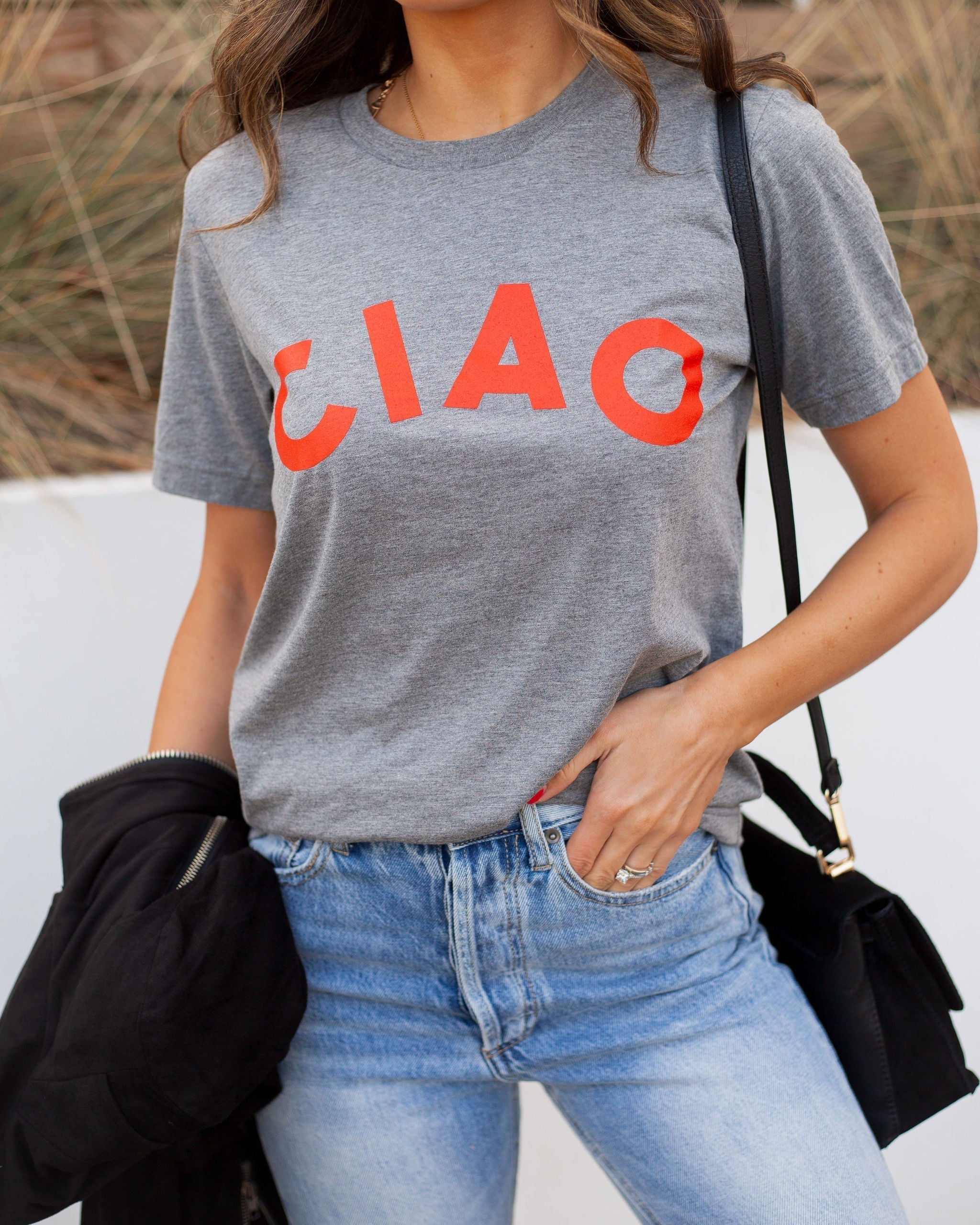 Red Ciao Cotton Blend Tee