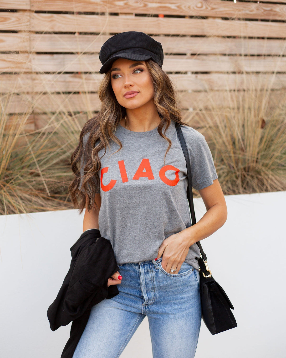 Red Ciao Cotton Blend Tee