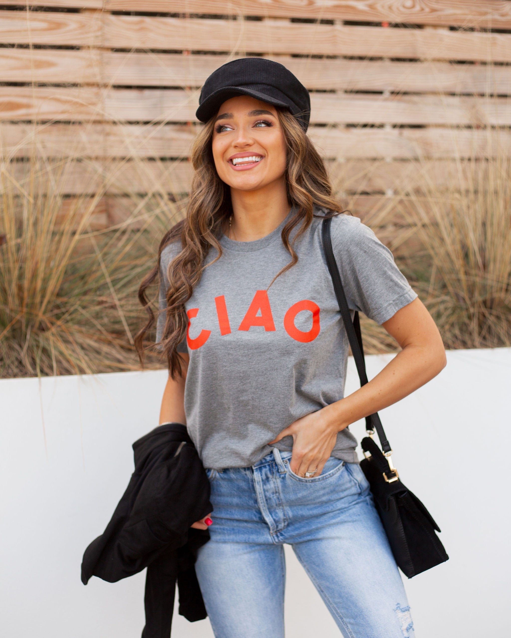 Red Ciao Cotton Blend Tee