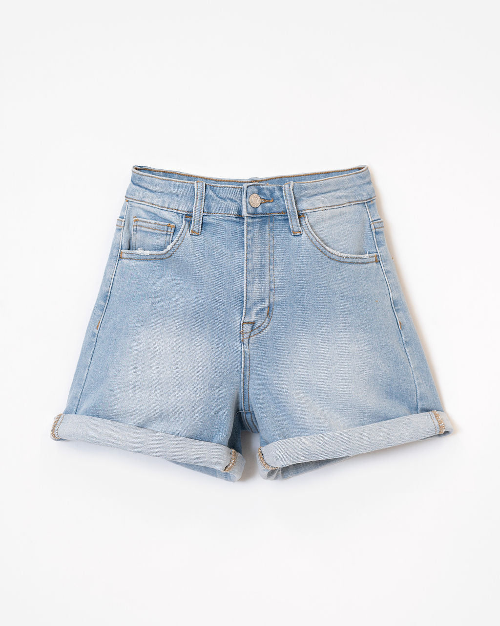 Remi High Rise Cuffed Mom Shorts