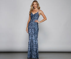 Remi Sequin Mesh Mermaid Dress