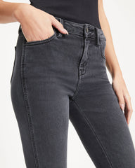 Reno Mid Rise Stretch Skinny Jeans - Charcoal